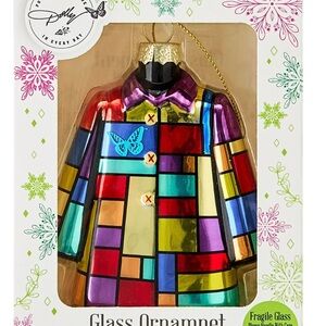Exclusive Dolly Parton Coat of Many Colors Glass Christmas Ornament NIB 2025